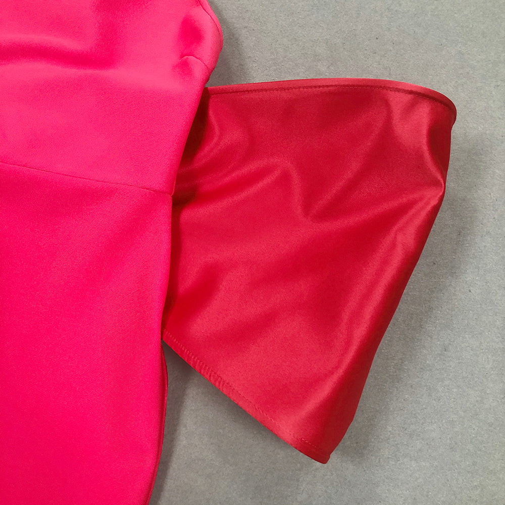 Rückenfreies Bandage-Maxikleid mit Schleife in Rot