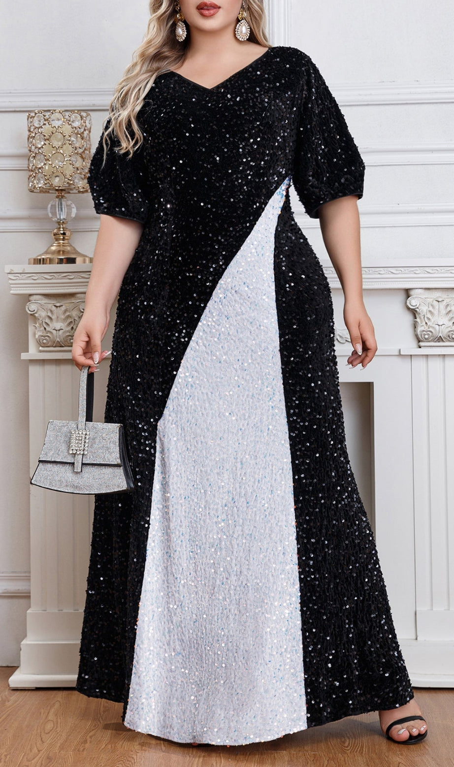 Aviana Maxikleid mit Pailletten 