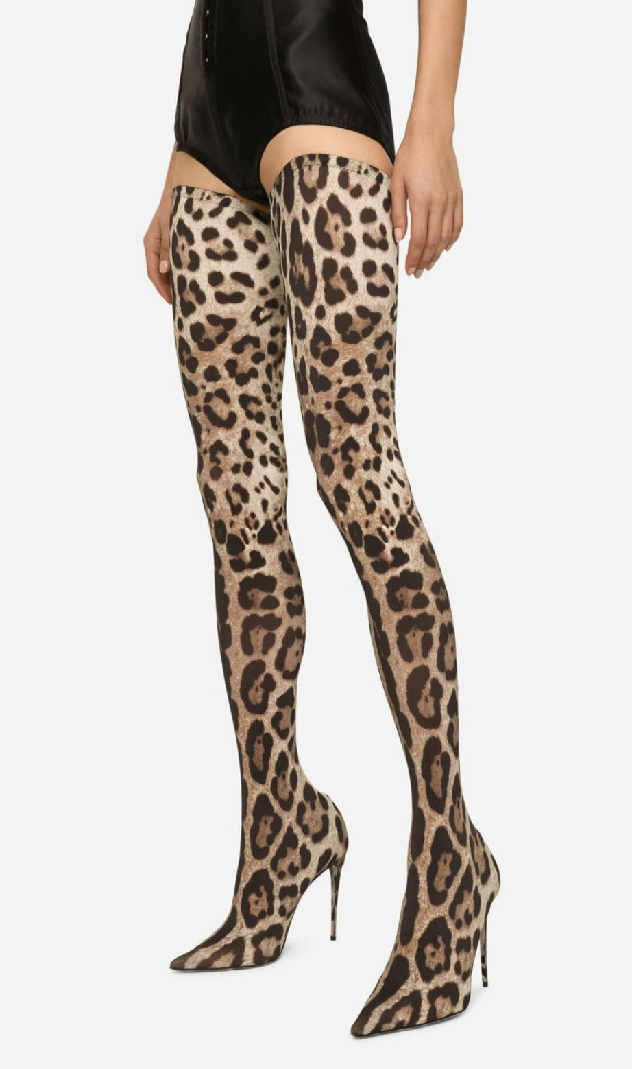 Giselle Leopard Print Thigh-high Boots