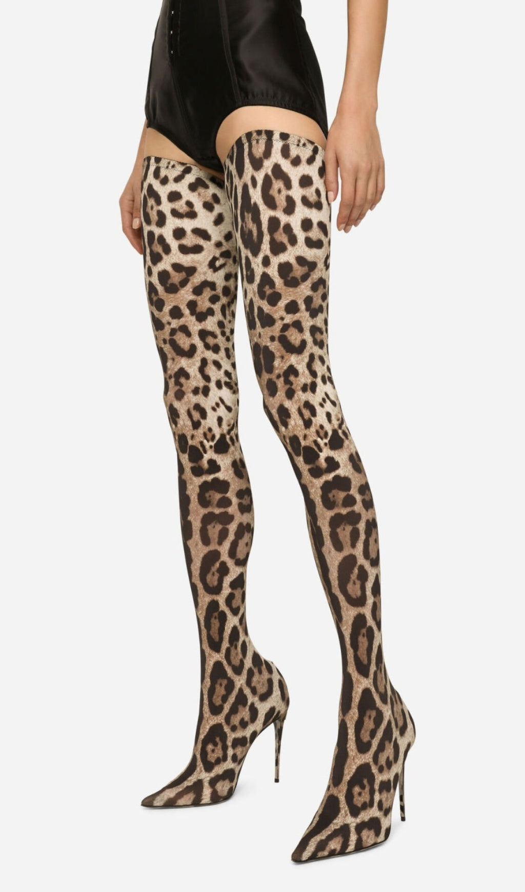STIVALI ALTI ALLA COSCIA CON STAMPA LEOPARDATA GISELLE