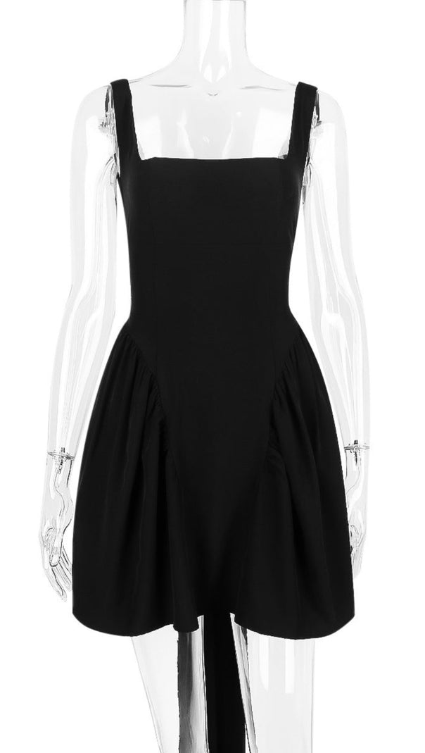 AIIZIE BACKLESS BOW MINI DRESS IN BLACK - product image