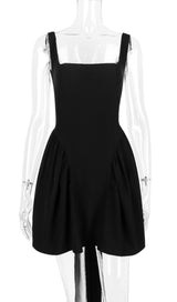BACKLESS BOW MINI DRESS IN BLACK