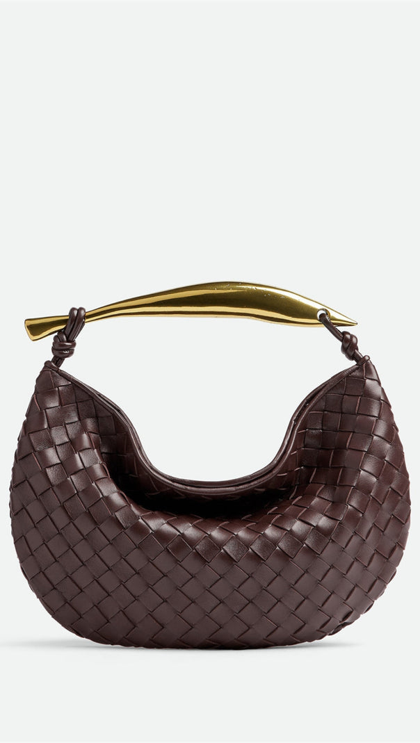 AIIZIE AVIANNA WEAVE METAL HANDBAG - CHOCOLATE - product image