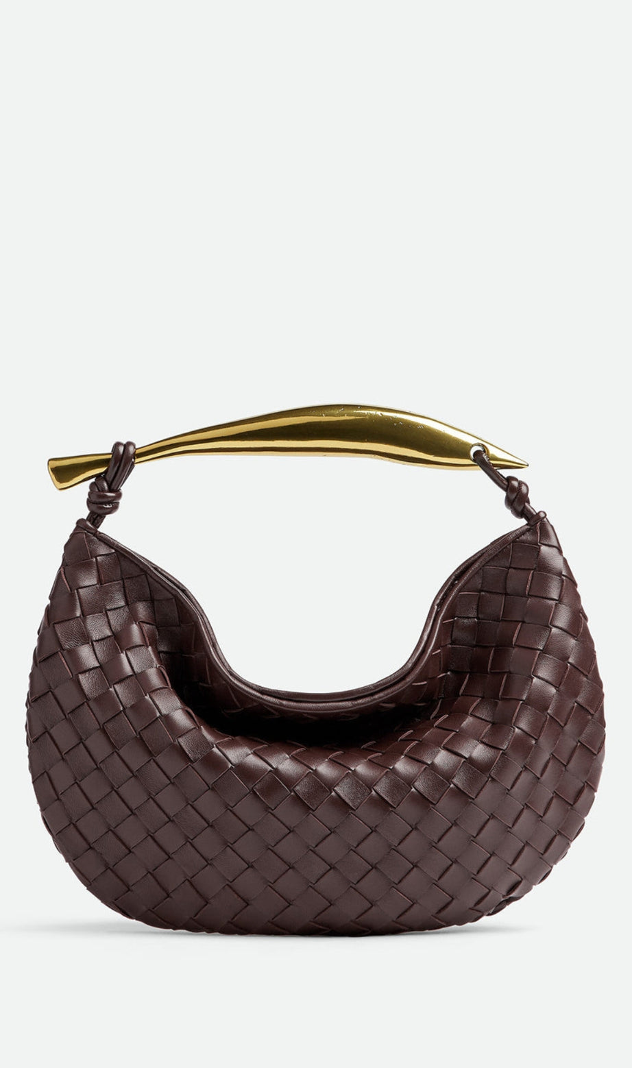Avianna Weave Metal Handbag - Chocolate