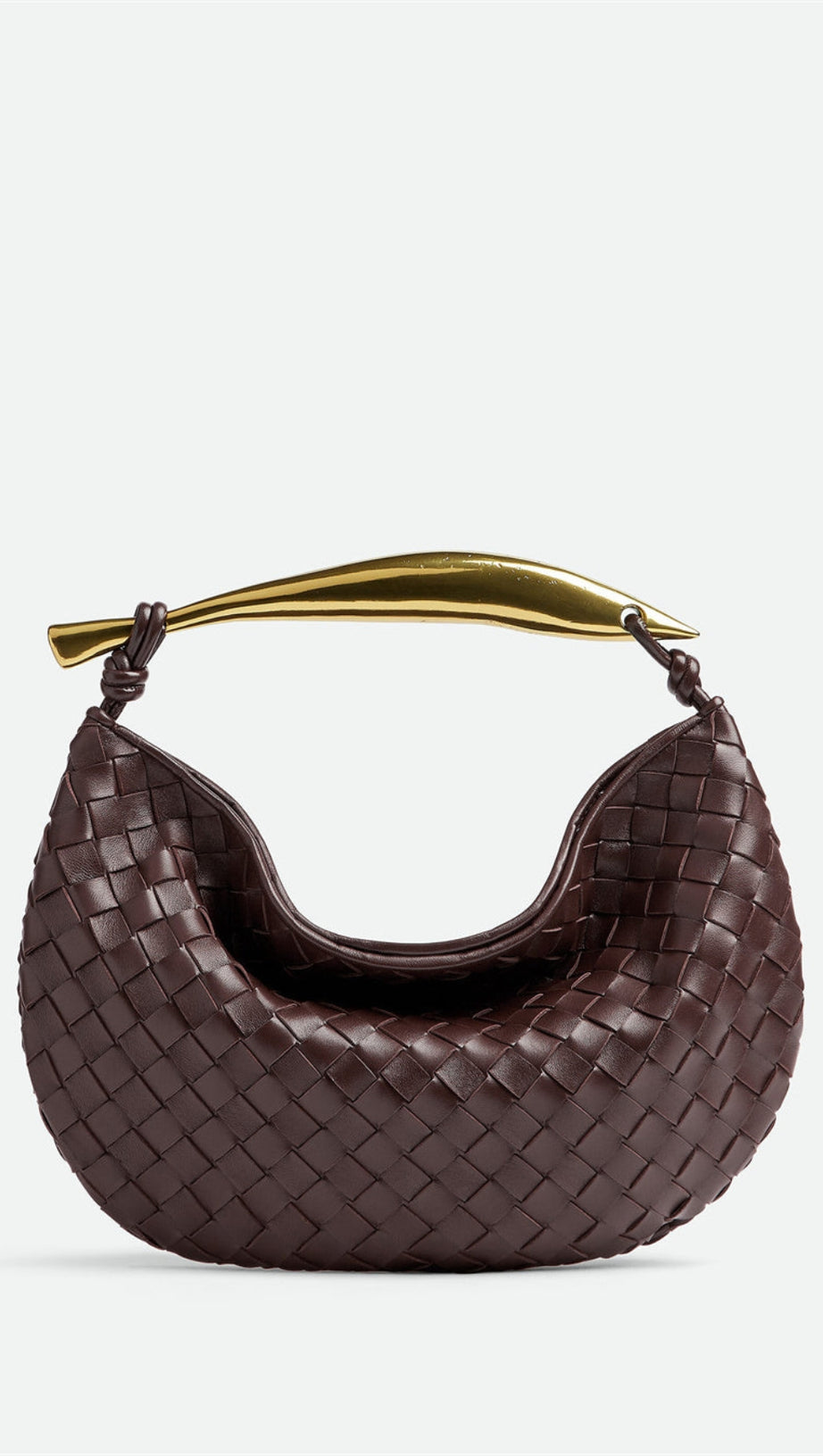 AVIANNA WEAVE METAL HANDBAG - CHOCOLATE