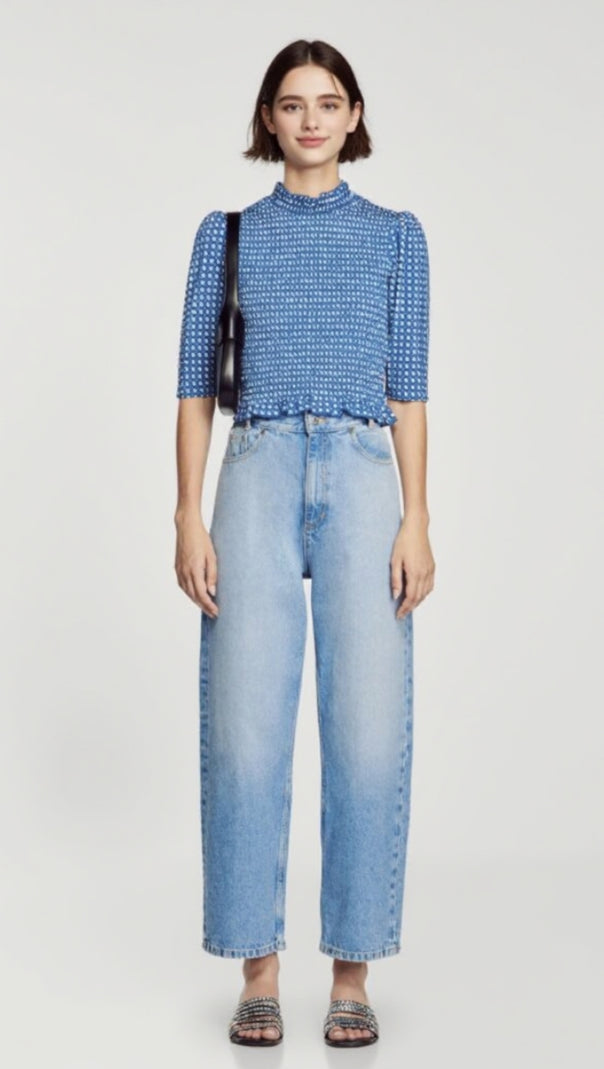 AIIZIE MOLITOR SMOCKED TOP - product image