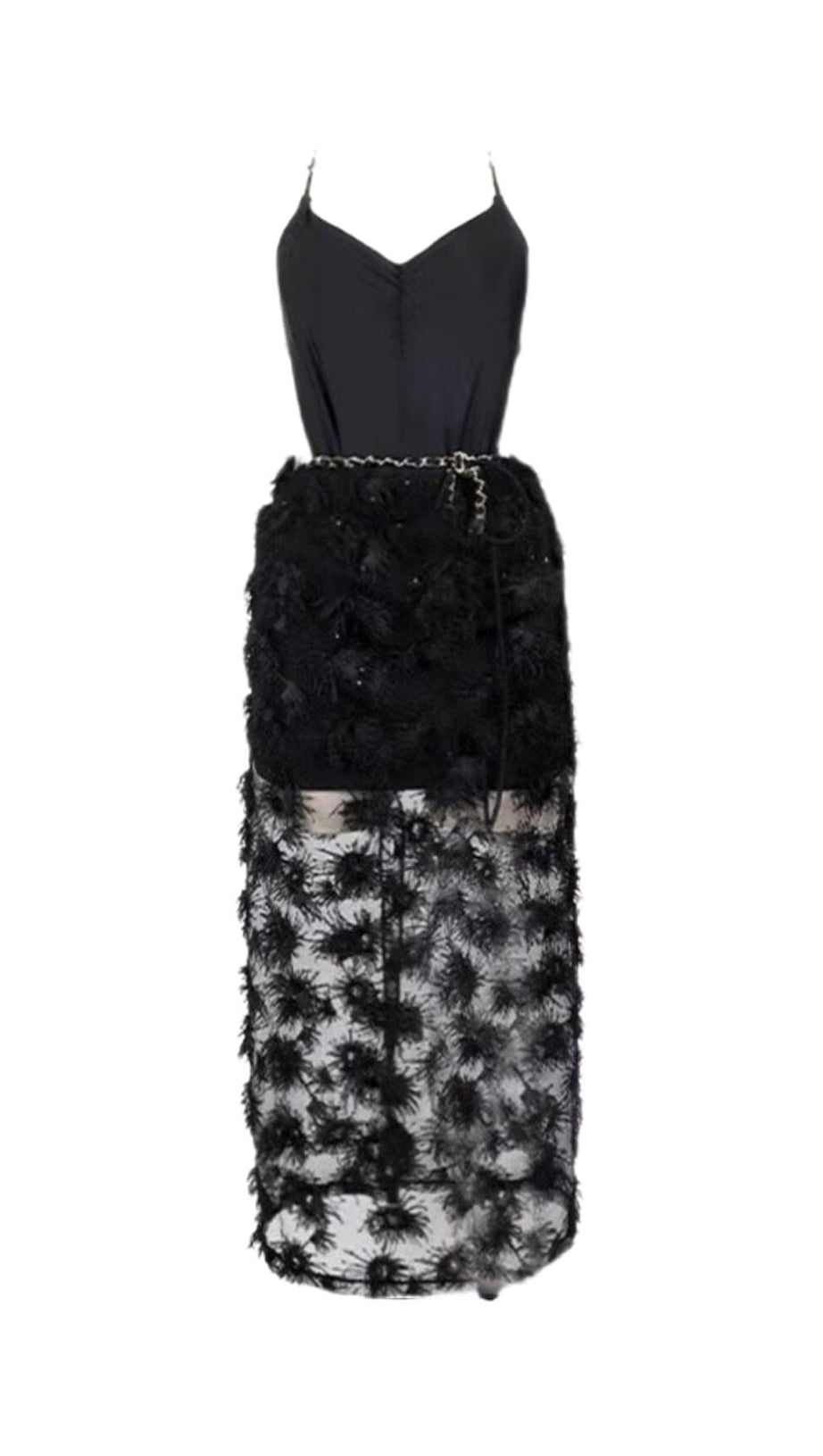 BLACK LACE BEACH SKIRT