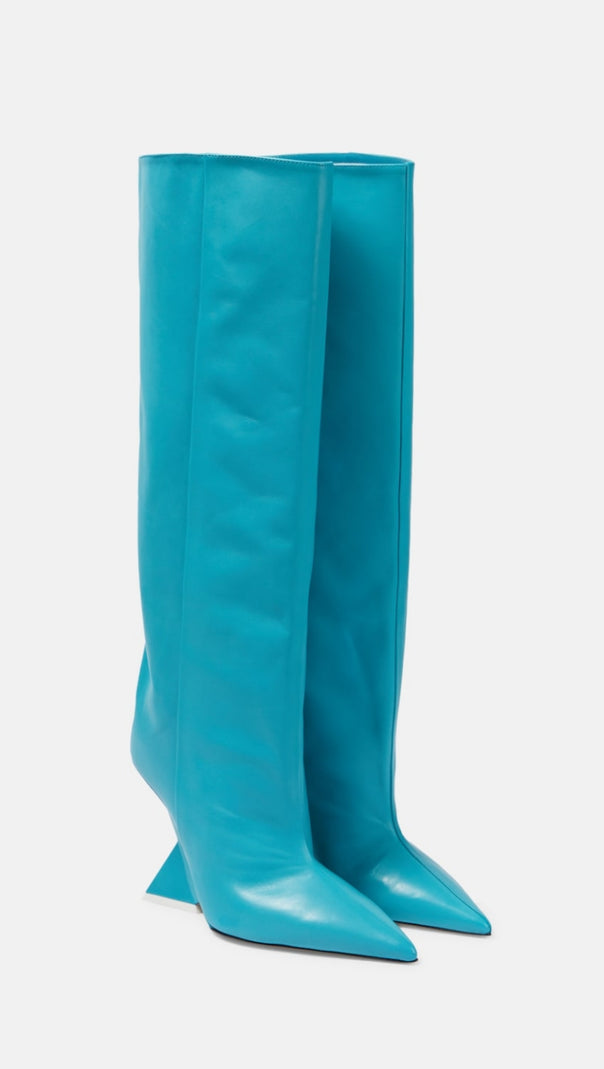 AIIZIE ASTRID HETEROTYPIC KNEE-HIGH BOOTS - BLUE - product image