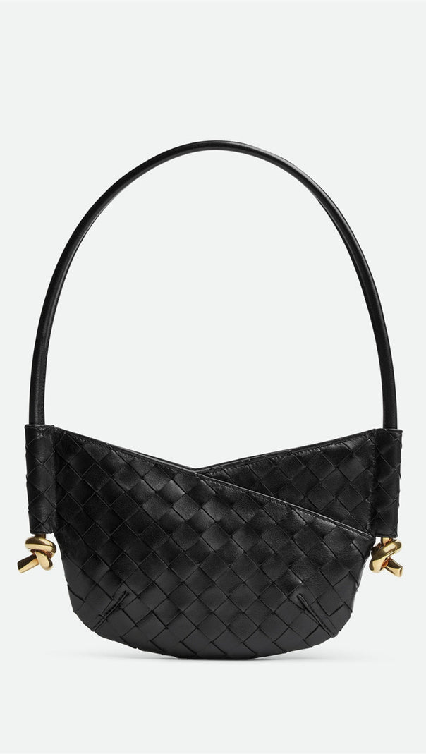 AIIZIE AZALEA WEAVE MINI SHOULDER BAG - BLACK - product image