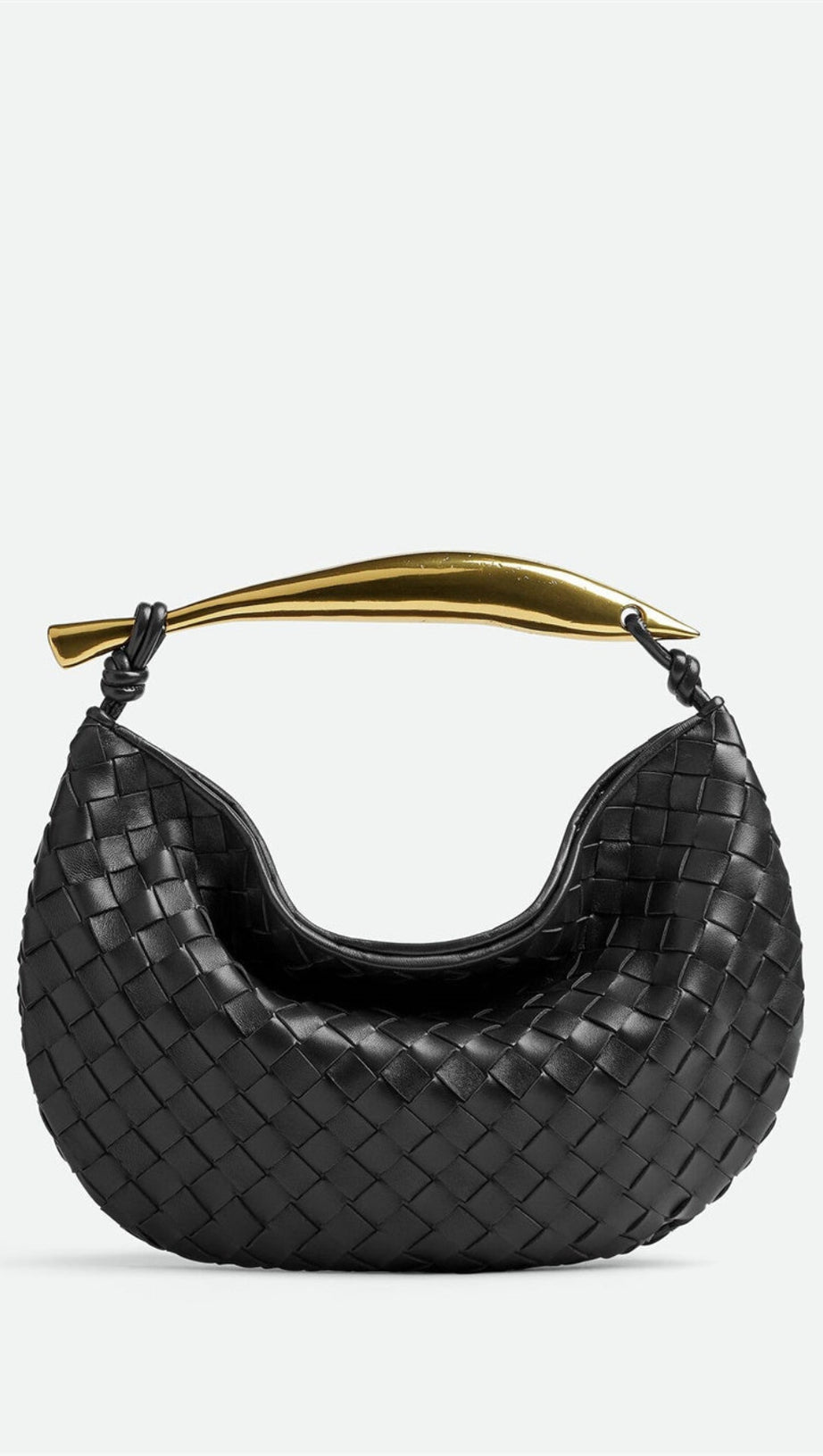 AVIANNA WEAVE METAL HANDBAG - BLACK