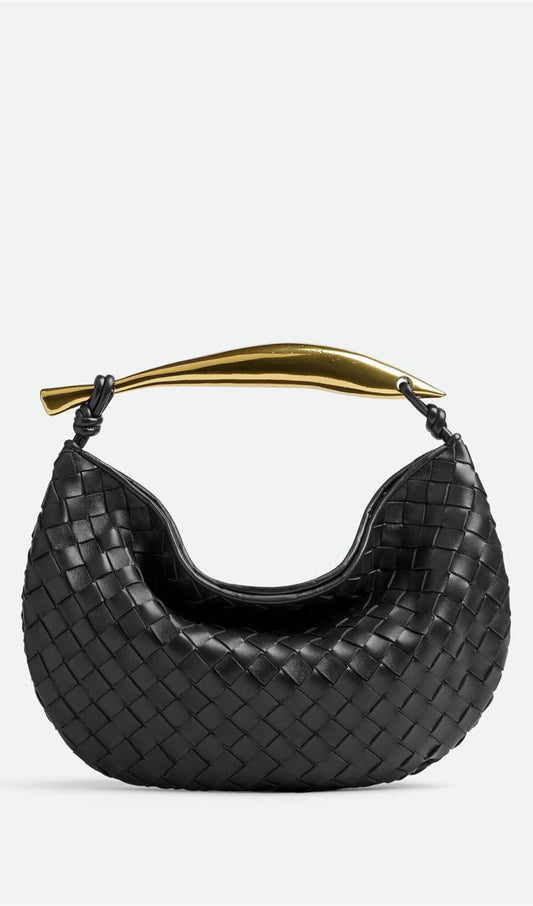AIIZIE AVIANNA WEAVE METAL HANDBAG - BLACK - product image