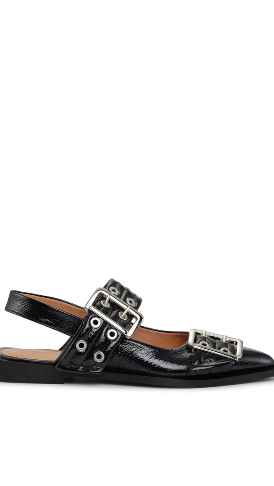 Anabella Ballerinas mit Schnalle – Schwarz