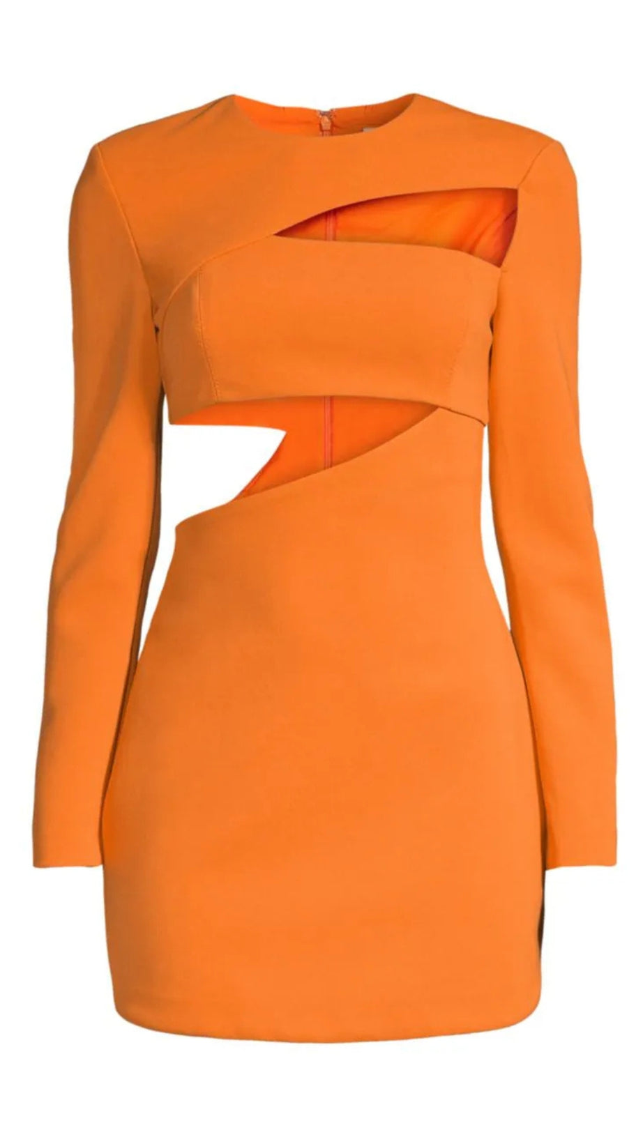 Ivanna – Minikleid aus gebundenem Krepp in Orange
