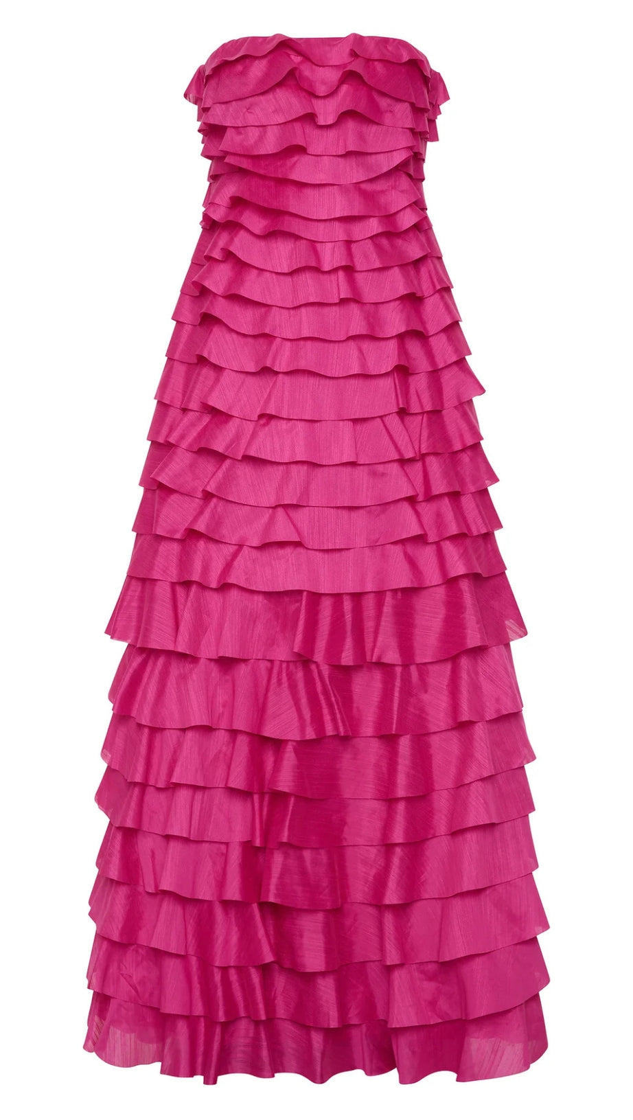 STACEY STRAPLESS LAYERED MAXI DRESS IN PINK
