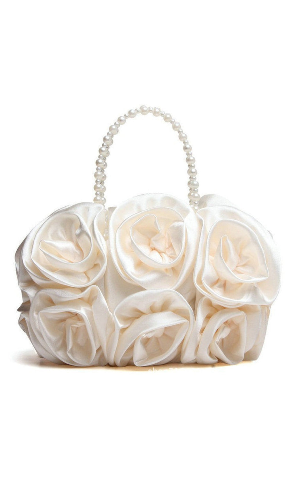 AIIZIE SATIN ROSETTES PEARL HANDBAG - product image