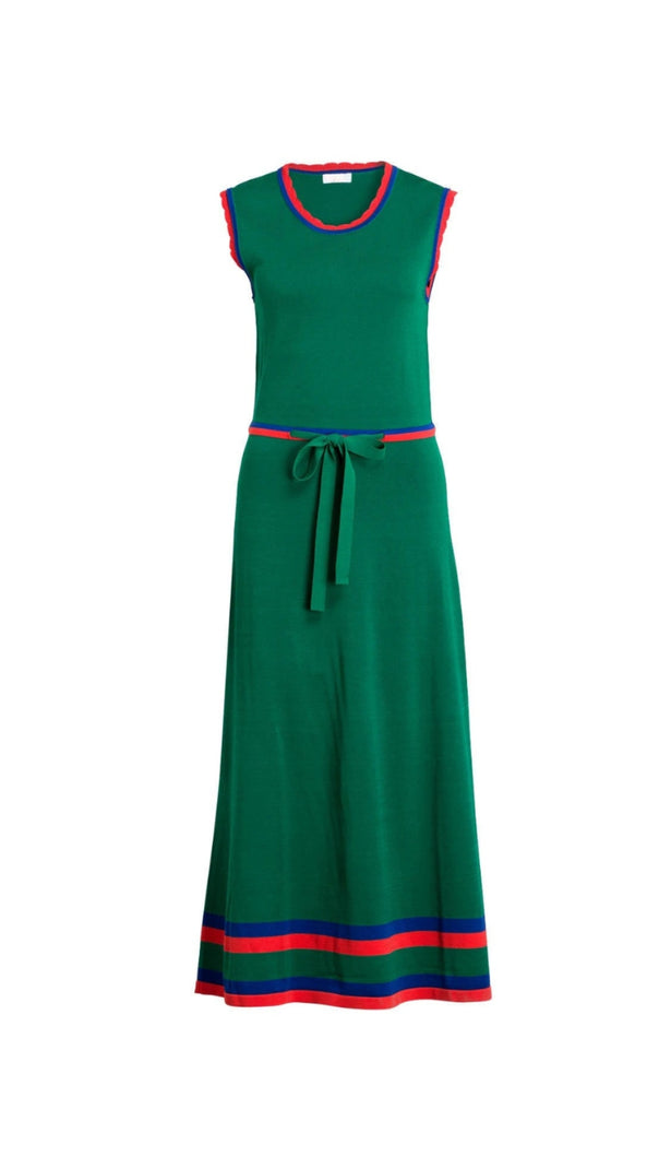 AIIZIE MELISSE SLEEVELESS STRETCH-KNIT DRESS IN VERT VEGETAL - product image