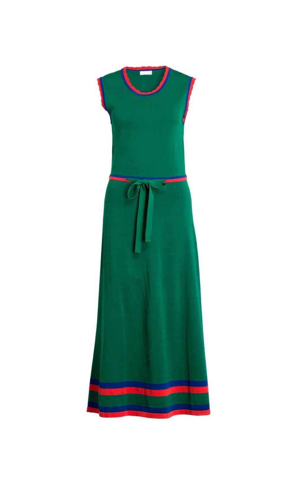 Abito Melisse senza maniche in maglia stretch in verde vegetale 