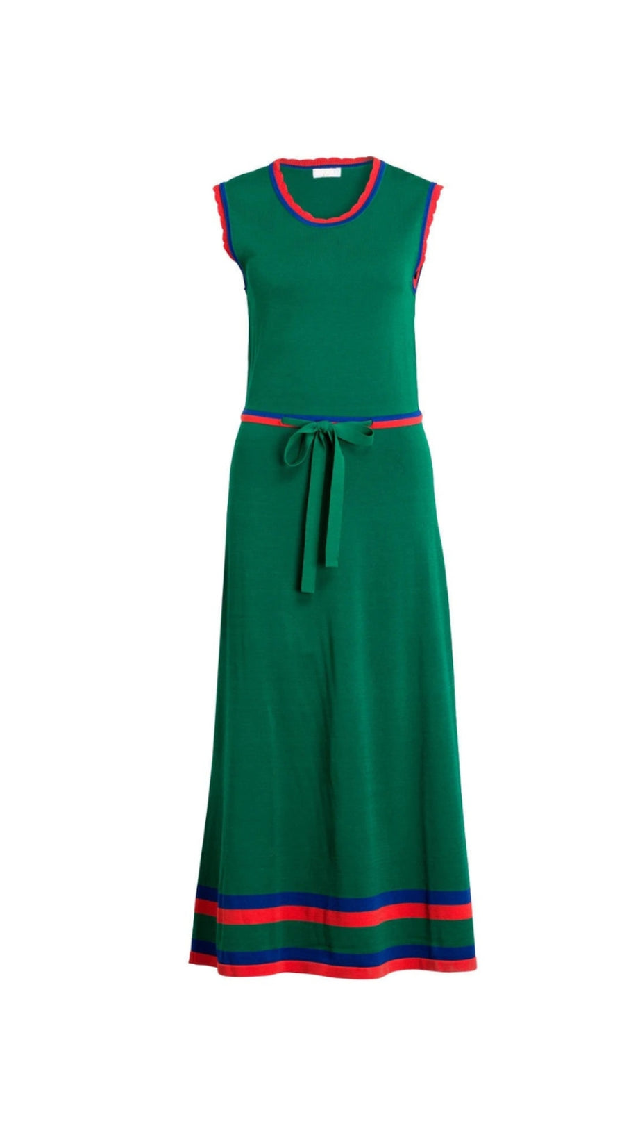 MELISSE SLEEVELESS STRETCH-KNIT DRESS IN VERT VEGETAL