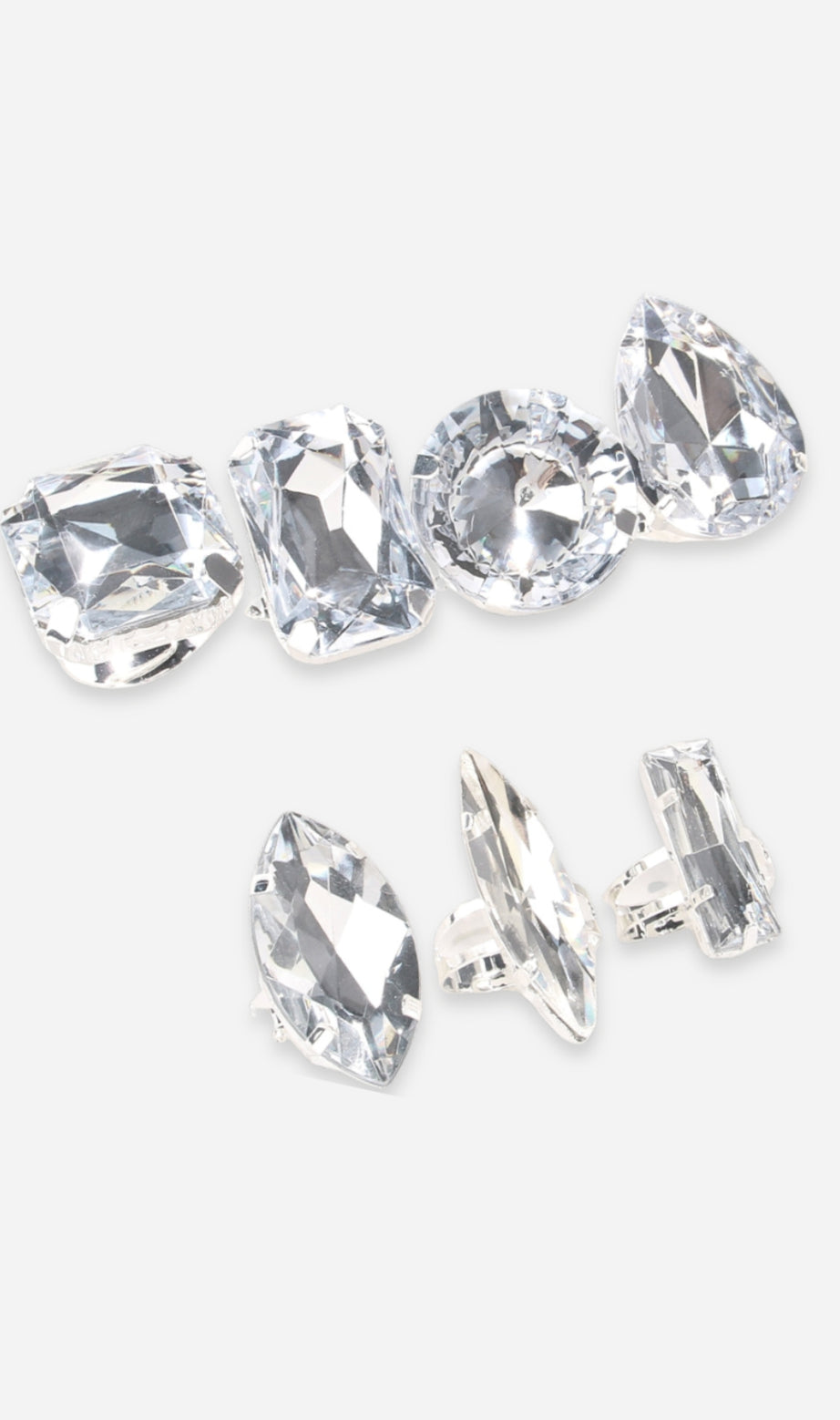 Dana Kristallringe 7er Set