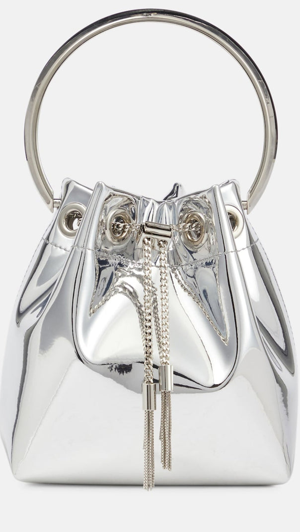 AIIZIE METALLIC ROUND HANDLES BUCKET BAG - product image