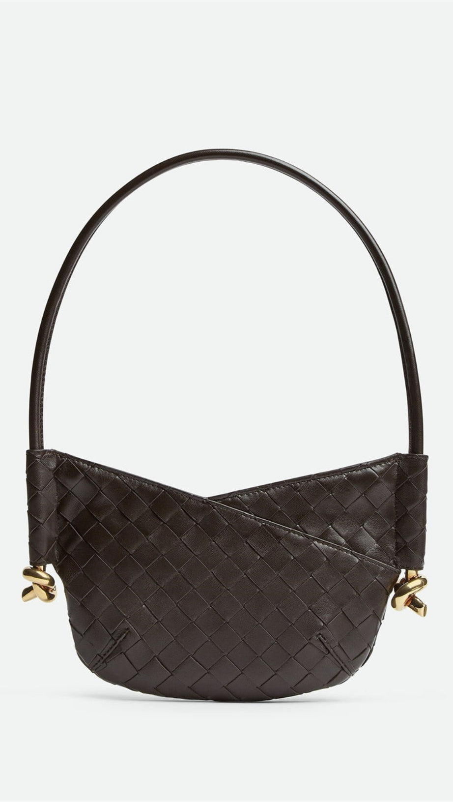 AZALEA WEAVE MINI SHOULDER BAG - CHOCOLATE