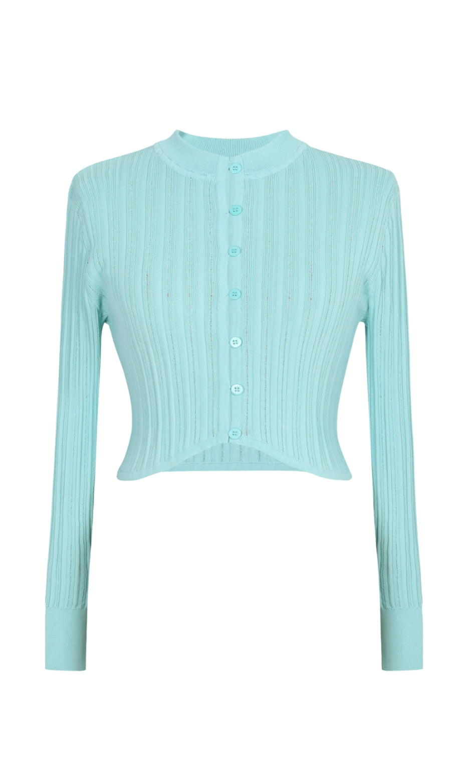 Archetypes ribbed pointelle-knit sweaters in green