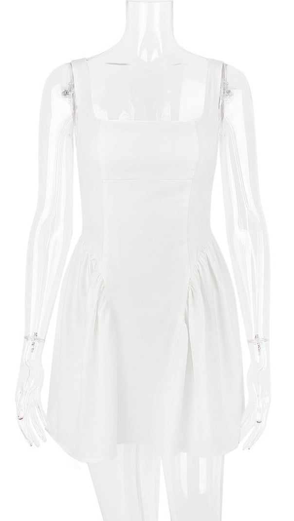 AIIZIE BACKLESS BOW MINI DRESS IN IVORY - product image
