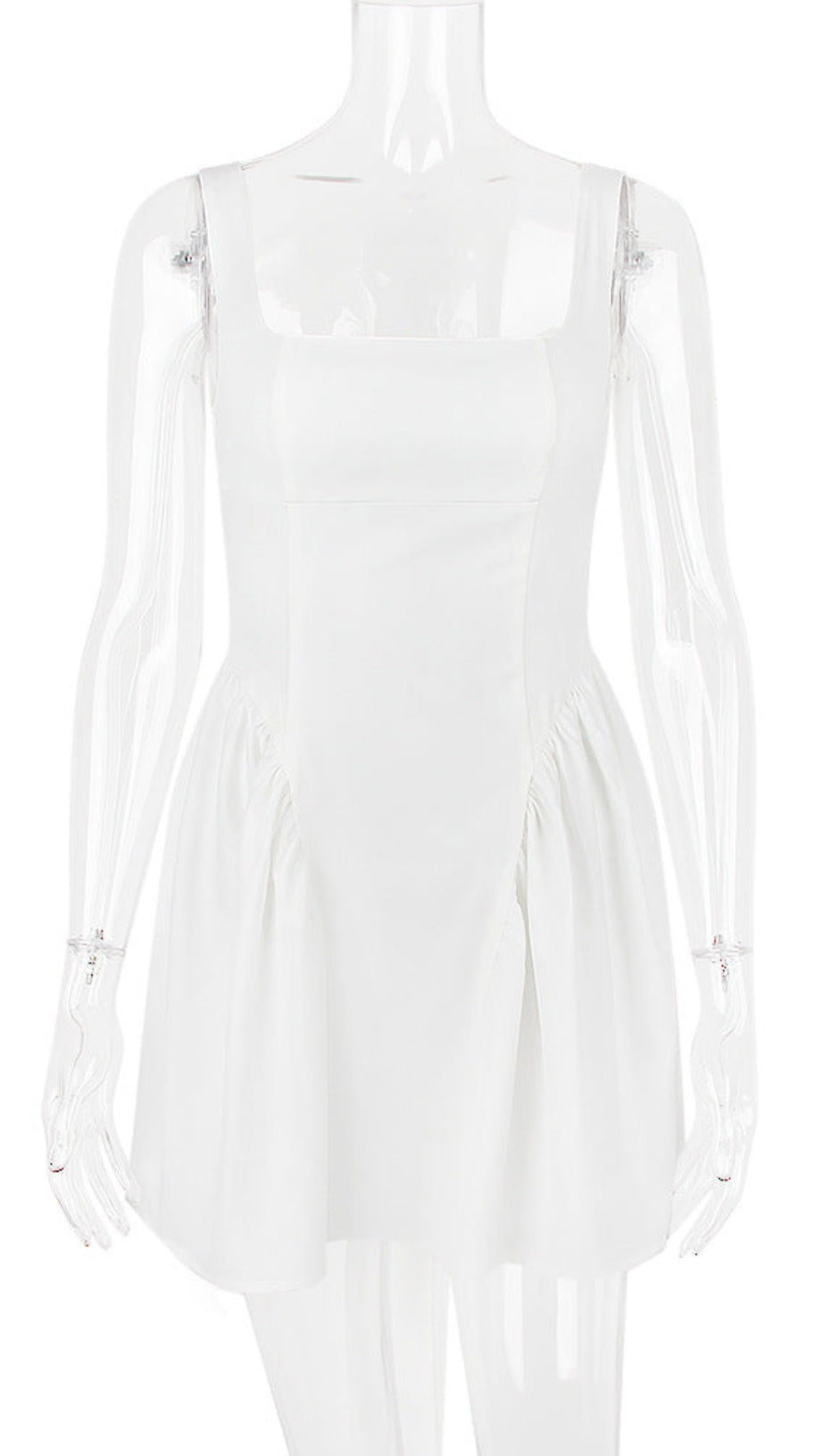 BACKLESS BOW MINI DRESS IN IVORY