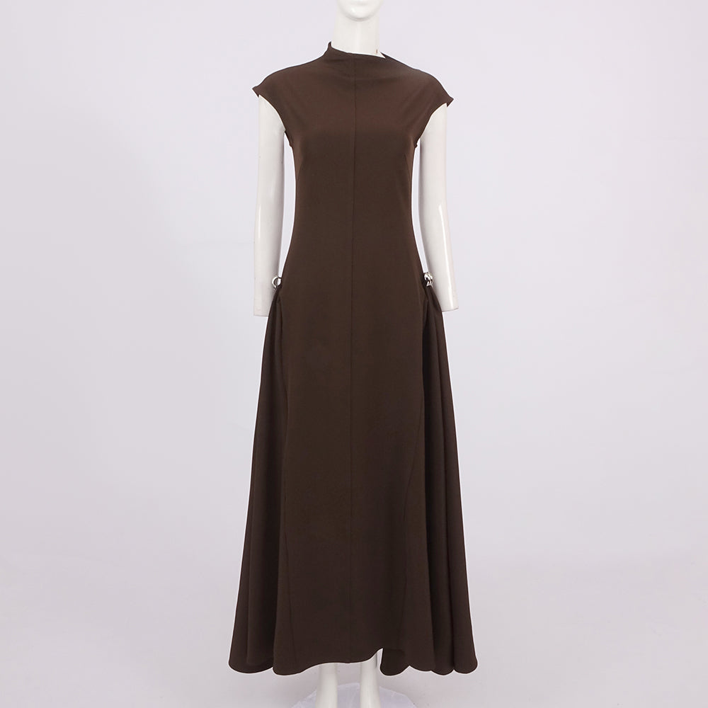 Skater-Maxikleid Kaffee 