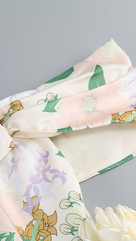 BELLADONNA FLORAL PRINT MINI DRESS