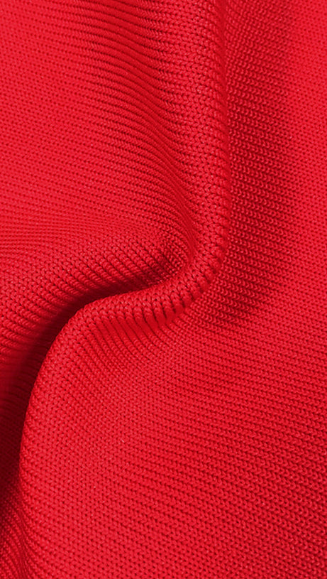 Zweiteiliges Korsettkleid mit Kristallherz in Rot