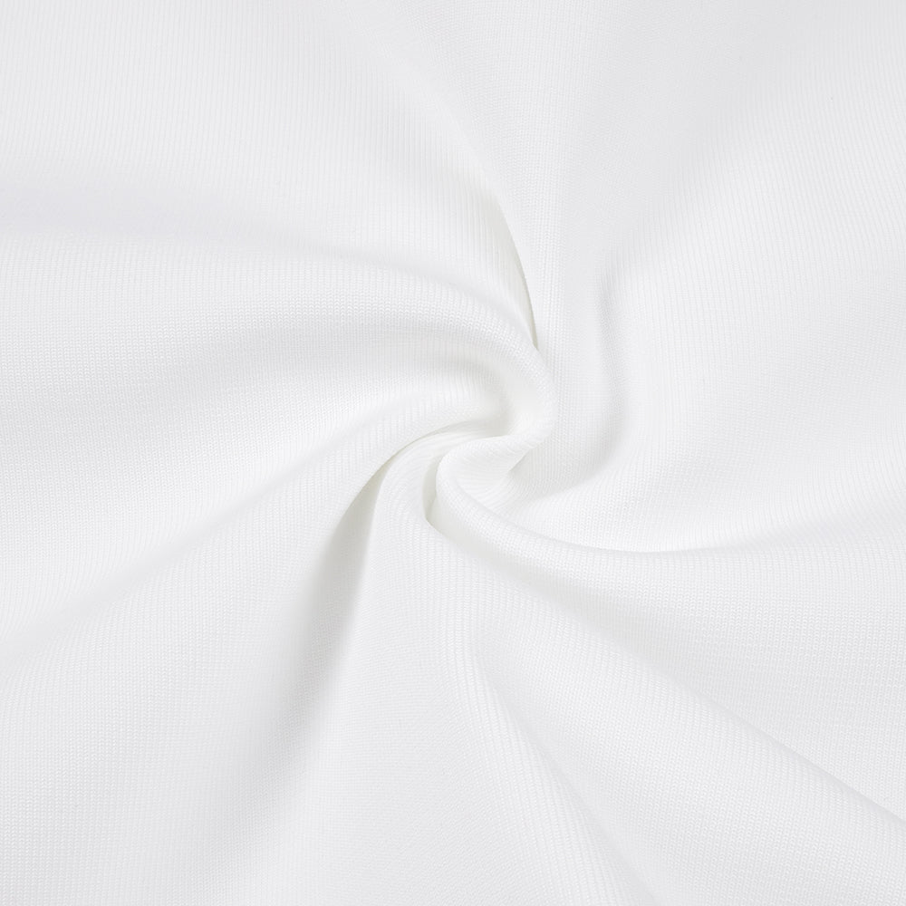 AIIZIE CUTOUT HALTER BACKLESS DRESS IN WHITE - product image