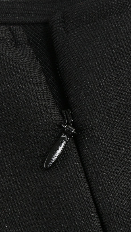 RHINESTONE METAL CHAIN TASSEL BANDAGE DRESS