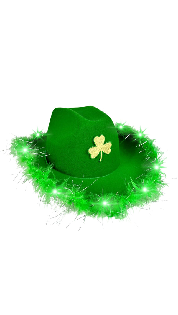 AIIZIE GREEN BRISTLED CLOVER WITH LIGHT COWBOY HAT - product image