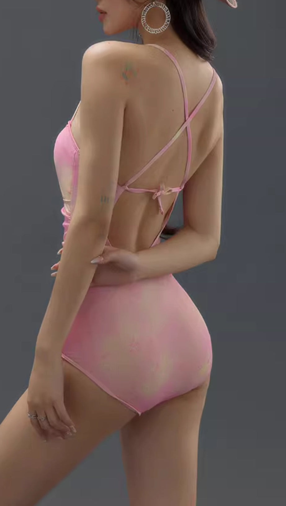 DUY PINK ONE-PIECE SWIMSUIT