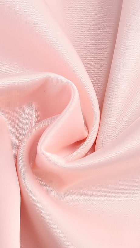 CRYSTAL EMBELLISHED TRIMS MINI DRESS IN PINK