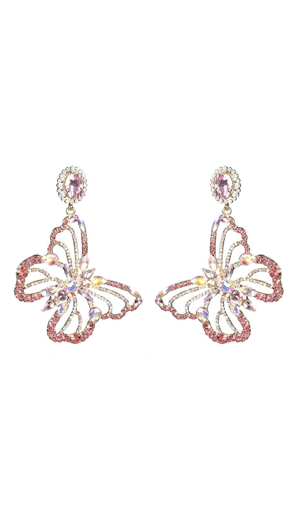 AIIZIE DONG RHINESTONE BUTTERFLY EARRINGS - product image