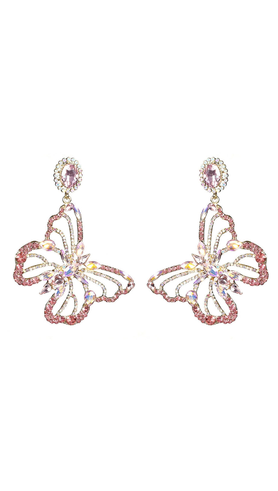 DONG RHINESTONE BUTTERFLY EARRINGS