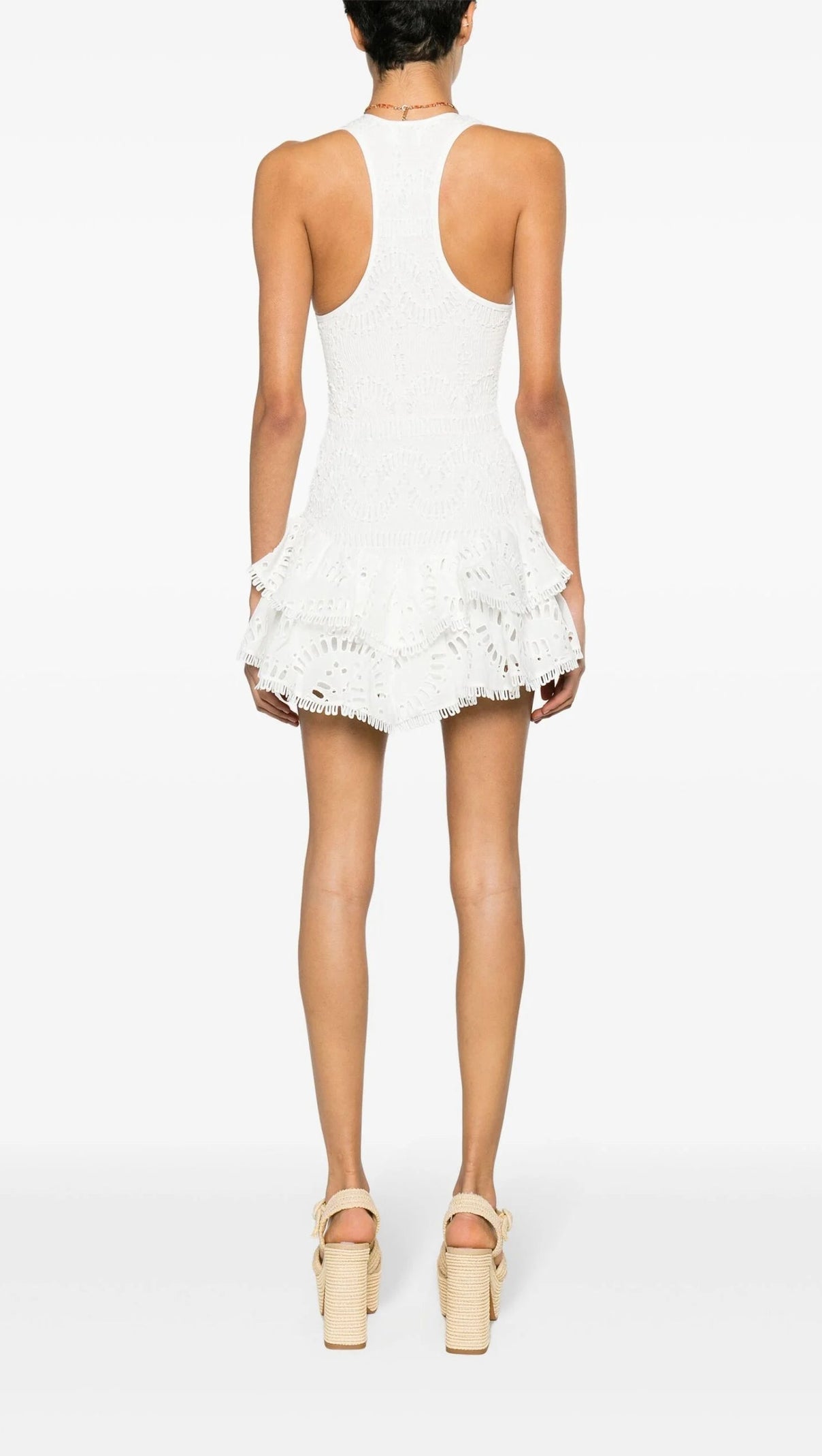 AIIZIE WHITE VIRKA BRODERIE ANGLAISE MINI DRESS - product image