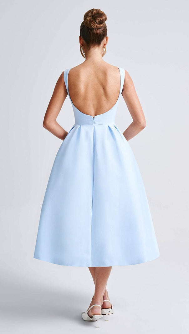 AIIZIE CLARABELLA SLEEVELESS MIDI DRESS IN WHITE - product image