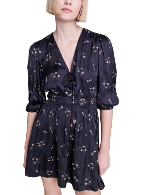 ROSOLITE FLORAL EMBROIDERED MINI DRESS