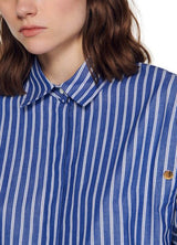 COTTON STRIPED REMOVABLE SLEEVE SHIRT