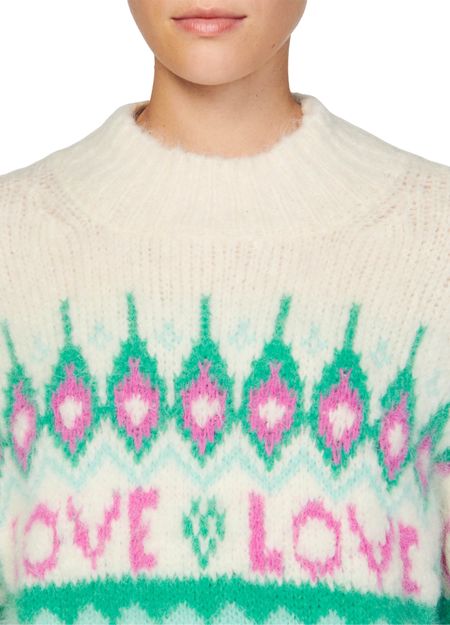 Pullover mit Stehkragen „Lover“ 