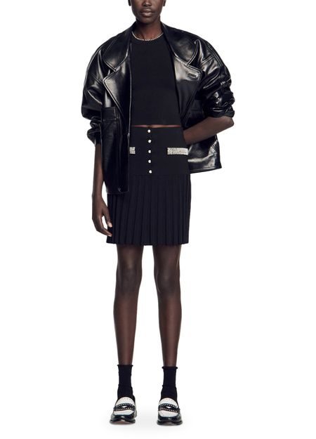 GONNA IN MAGLIA PLISSETTATA 