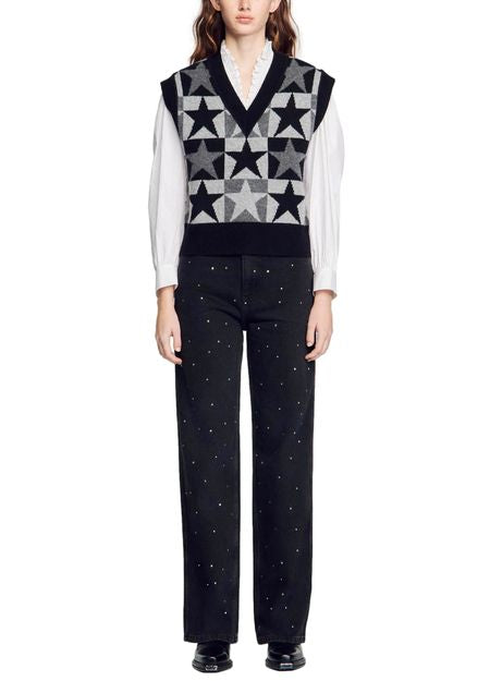 STARN ÄRMELLOSER PULLOVER MIT V-AUSSCHNITT 