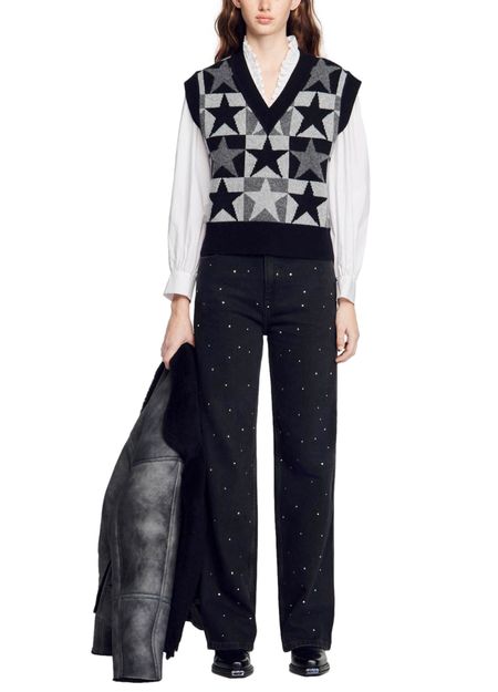 STARN ÄRMELLOSER PULLOVER MIT V-AUSSCHNITT 