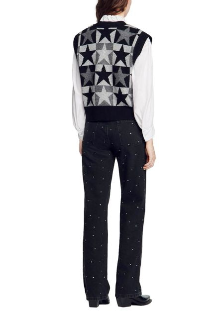 STARN ÄRMELLOSER PULLOVER MIT V-AUSSCHNITT 