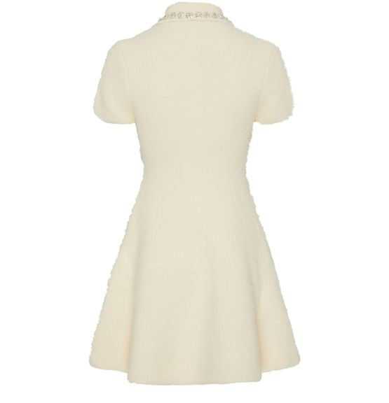 CREAM SOFT KNIT MINI DRESS