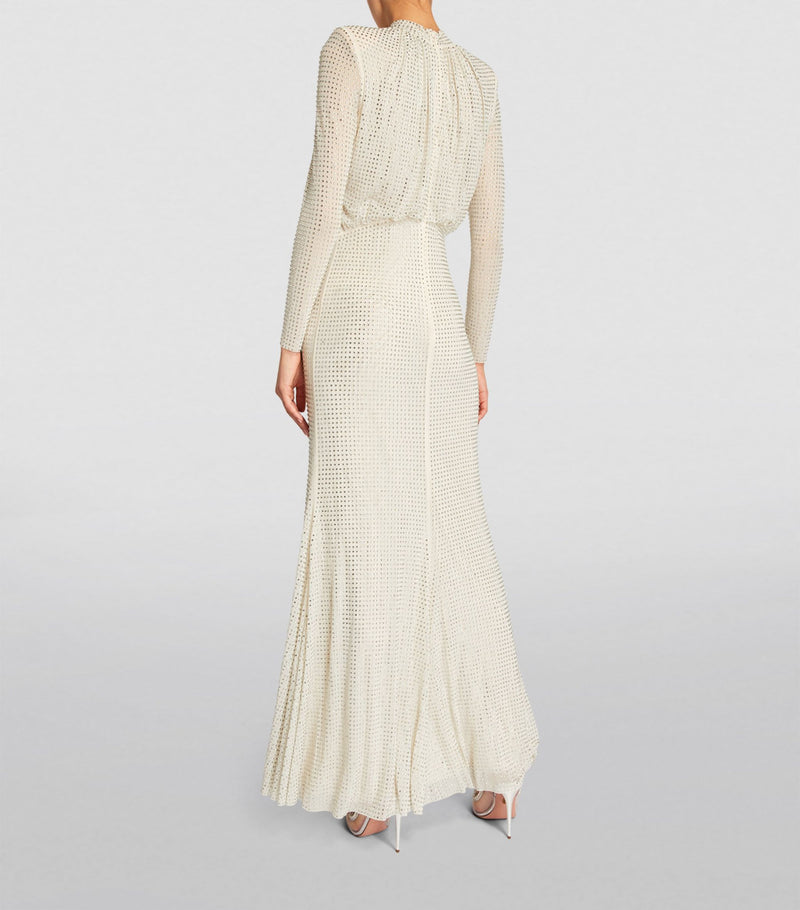 CRYSTAL-EMBELLISHED MAXI DRESS