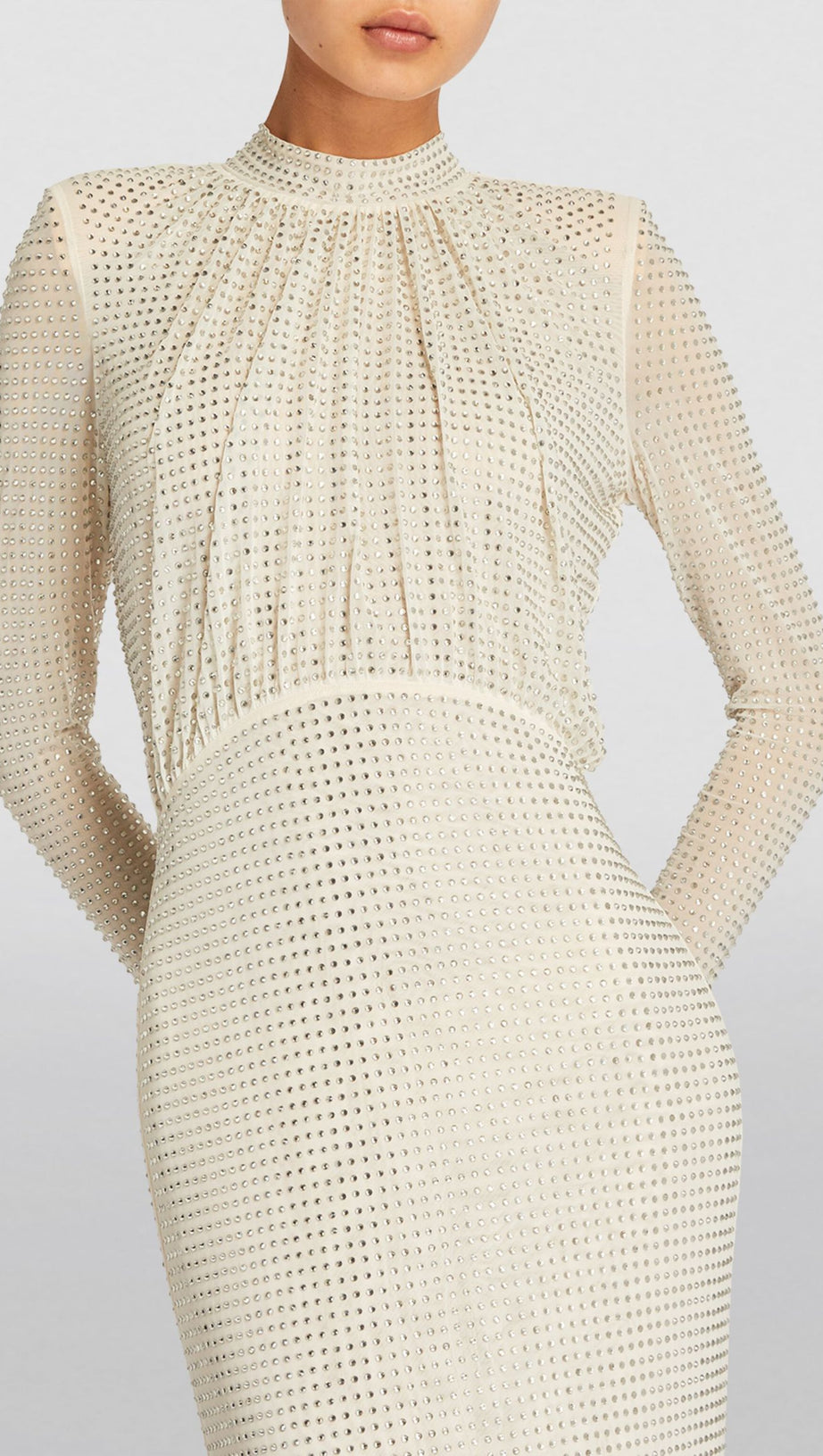 CRYSTAL-EMBELLISHED MAXI DRESS